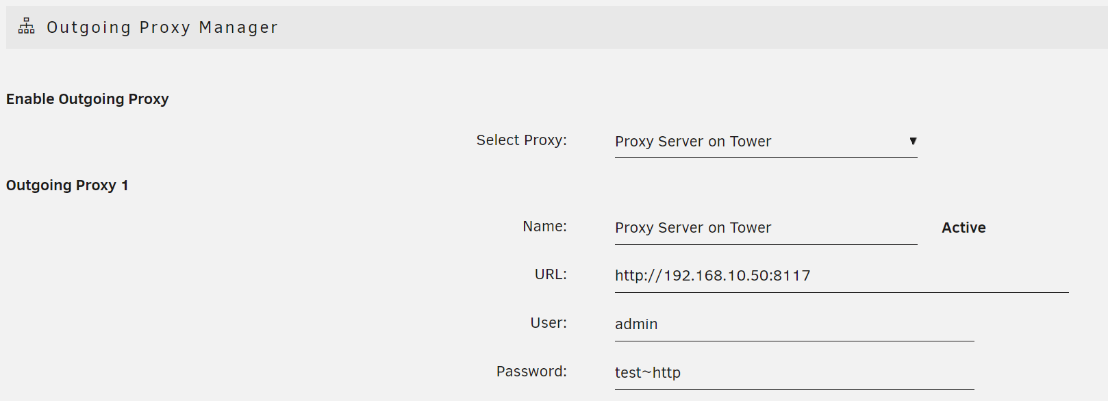 Administrador de Proxy Saliente